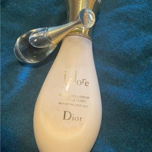 Original Dior body cream and travel size perfume